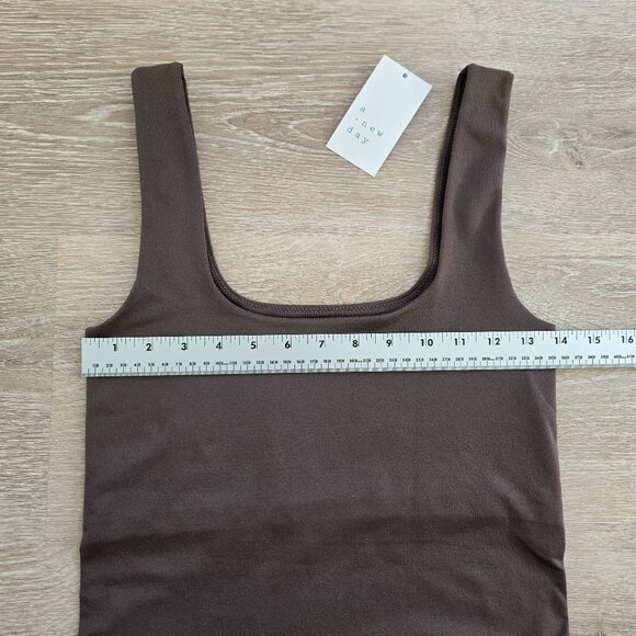 Women's Seamless Tank Bodysuit Light Brown A New Day Size Small New With Tags - Picture 5 of 17